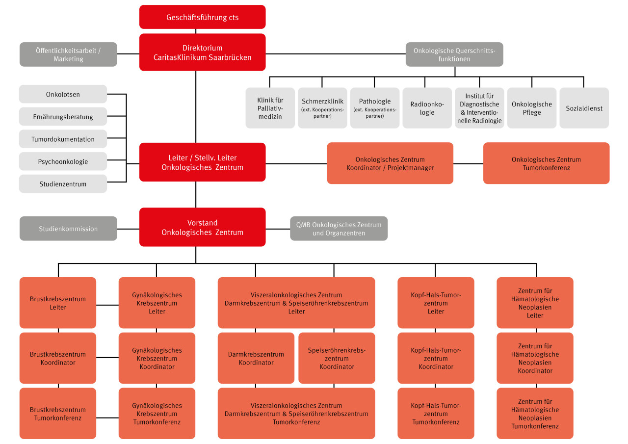 Organigramm des Onkologischen Zentrums